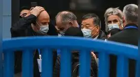 Expertos de la Organización Mundial de la Salud (OMS), que investigan el origen del coronavirus Covid-19, visitan el mercado mayorista cerrado de Wuhan. Expertos de la Organización Mundial de la Salud (OMS), que investigan el origen del coronavirus Covid-19, visitan el mercado mayorista cerrado de Wuhan.