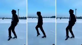 Patinador hace el ‘paso lunar’ de Michael Jackson sobre hielo