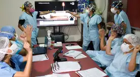 El personal de salud siguió la transmisión en vivo del aterrizaje del avión de Air France que trasladó las 300 mil dosis de vacunas. El personal de salud siguió la transmisión en vivo del aterrizaje del avión de Air France que trasladó las 300 mil dosis de vacunas.