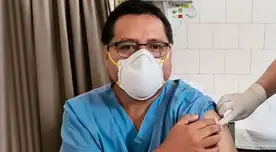 Doctor Jesús Velarde contó que su familia lo está esperando en casa para celebrar su inmunización. Doctor Jesús Velarde contó que su familia lo está esperando en casa para celebrar su inmunización.