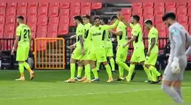 Atlético de Madrid es puro festejo tras derrotar al Granada 2-1.