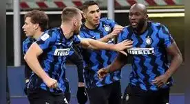 Celebración por el golazo convertido por Lukaku al AC Milan. Celebración por el golazo convertido por Lukaku al AC Milan.