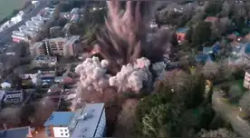 Explota bomba de la Segunda Guerra Mundial en Londres y provoca daños materiales.