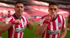 Luis Suárez celebró al ritmo de la gallinita.