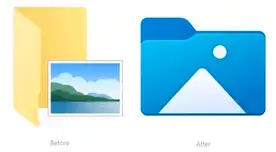En la versión beta se puede ver que los archivos ahora están pintados y ya no se limitan al amarillo.