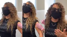 La cantante Mariah Carey compartió el momento preciso en que recibió su vacuna contra la COVID-19, y sorprendió al emitir un curioso sonido.