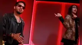 Gaona y 'Marilyn Manson' antes de su presentación. Foto: captura Latina Gaona y 'Marilyn Manson' antes de su presentación. Foto: captura Latina