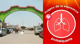 Un grupo de pobladores de Pomalca preocupados por la falta de oxigeno en los pacientes COVID-19 en su distrito, realizan cruzada y piden ayuda económica.