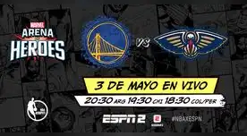 el juego del lunes 3 de mayo entre New Orleans Pelicans vs. Golden State Warriors