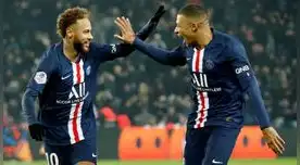 Neymar y Mbappe felices  por el empate del líder y van en la última fecha por el título.