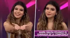 María Grazia Polanco se despide de El artista del año. Foto: captura de América TV