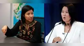 Indira Huilca acusa a Fujimori de no deslindar del gobierno de su padre y de la corrupción en éste.