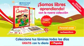 ¡Somos libres aprendiendo con Coquito! Colecciona tus láminas desde el lunes 12 de julio