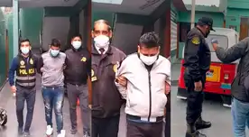 Los detenidos y la mototaxi que usaban para escapar