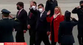 Luis Arce, presidente de Bolivia, fue recibido por la titular de EsSalud, Fiorella Molinelli.