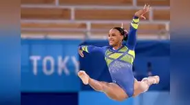 Brasileña Rebeca Andrade se llevó oro en salto y dejó atrás  a representante USA.