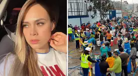 Jossmery Toledo se queja por falta de agua tras aniego en San Juan de Lurigancho.