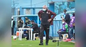 Gregorio Pérez, técnico de Universitario no terminó satisfecho con el rendimiento de su equipo.