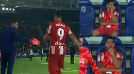 Luis Suárez masticó su camiseta: cámara capta su reacción tras ser sustituido ante Levante [VIDEO]