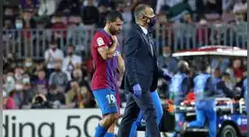 Sergio Agüero  no la pasa bien en el Barcelona y ya terminó el año para él.