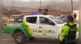 La víctima y su madre fueron auxiliadas luego de ser atacadas por el policía. Foto: captura de Panamericana La víctima y su madre fueron auxiliadas luego de ser atacadas por el policía. Foto: captura de Panamericana