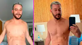 Adolfo Aguilar se mostró en bóxers.