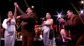 jorge Henderson hasta se animó a parte de su asiento para bailar con la concursante.