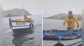 Heladero recorre playas limeñas para vender sus productos a pescadores en un bote y salir adelante