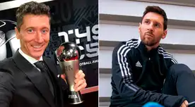 El goleador de 33 años levantó el trofeo The Best FIFA 2021 por segundo año consecutivo.