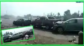 Densa humareda fue la causante de triple choque en la Panamericana Norte.