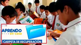 Carpeta de recuperación de Aprendo en Casa 2022