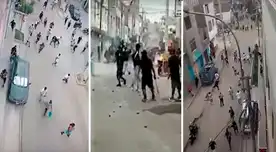 Barristas terminaron destrozando un auto tras el enfrentamiento