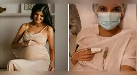 Nicole Faverón dio a luz por cesárea a su bebé.