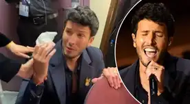 La emoción de Sebastián Yatra, sin poder parar de llorar tras actuar en los Oscar.
