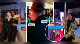 Mafer Neyra y Hugo García se reencuentran en evento.