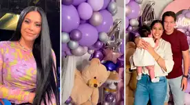 Maricarmen Marín celebró los 4 meses de su hija.