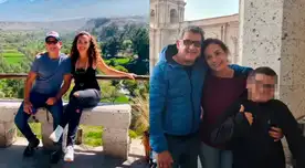 La actriz Connie Chaparro junto a su esposo Sergio Galliani pasearon por la catedral de Arequipa.