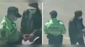 Policía de tránsito es detenido por recibir coima. Policía de tránsito es detenido por recibir coima.