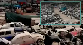 PNP revela que el cementerio más grande de vehículos robados está a varios kilómetros del norte de Lima
