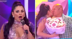 Leslie Moscoso se emocionó al ver a su esposo José Carlos.