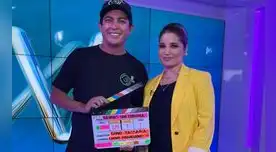 Gino Tassara junto a compañera Katya Cruz, con quien conducía noticiero. Gino Tassara junto a compañera Katya Cruz, con quien conducía noticiero.