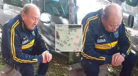 El adulto mayor lloró al ser víctima de estafadores que se aprovecharon de su ilusión por ir a ver a Boca Juniors.