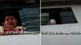 Hincha de Universitario de Deportes pidió a la familia que saque al perro para asustar al reportero. Hincha de Universitario de Deportes pidió a la familia que saque al perro para asustar al reportero.