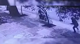 Cercado: motociclista sin licencia ni SOAT sube a vereda y atropella a mujer [VIDEO]