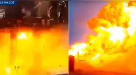 Así fue la impactante explosión de la nave de Elon Musk.