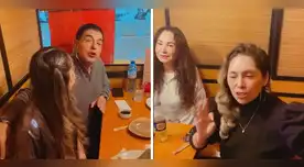 Janet Barboza, Lizet Soto, Nílver Huárac y sus hijas juntos.