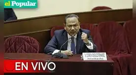 Mariano Gonzáles, ex ministro del Interior, se presenta ante la Comisión de Fiscalización del Congreso para explicar las denuncias hechas al gobierno.