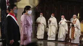 Pedro Castillo y Lilia Paredes, participan de Misa Solemne y Te Deum.