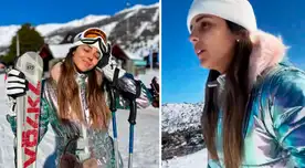 Luciana Fuster la pasó mal tras esquiar en su viaje con Patricio Parodi: "Me caí como 5 veces"