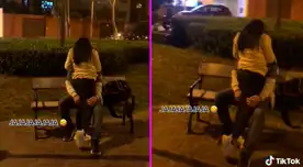 La pareja se ocultó en la oscuridad de la noche, pero fueron ampayados.